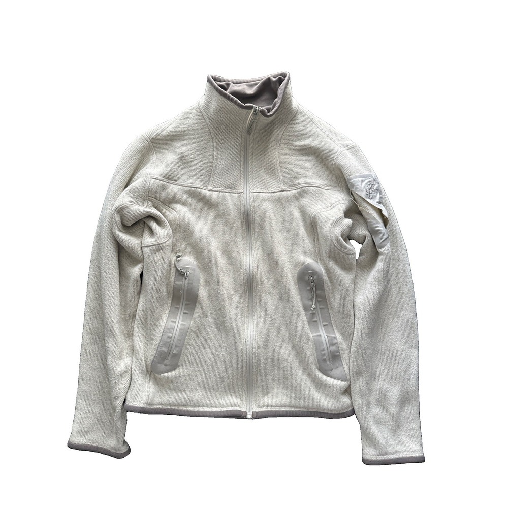 Women's Arcteryx Polartec Full Zip Covert Fleece Jacket Beige Olive Size Small